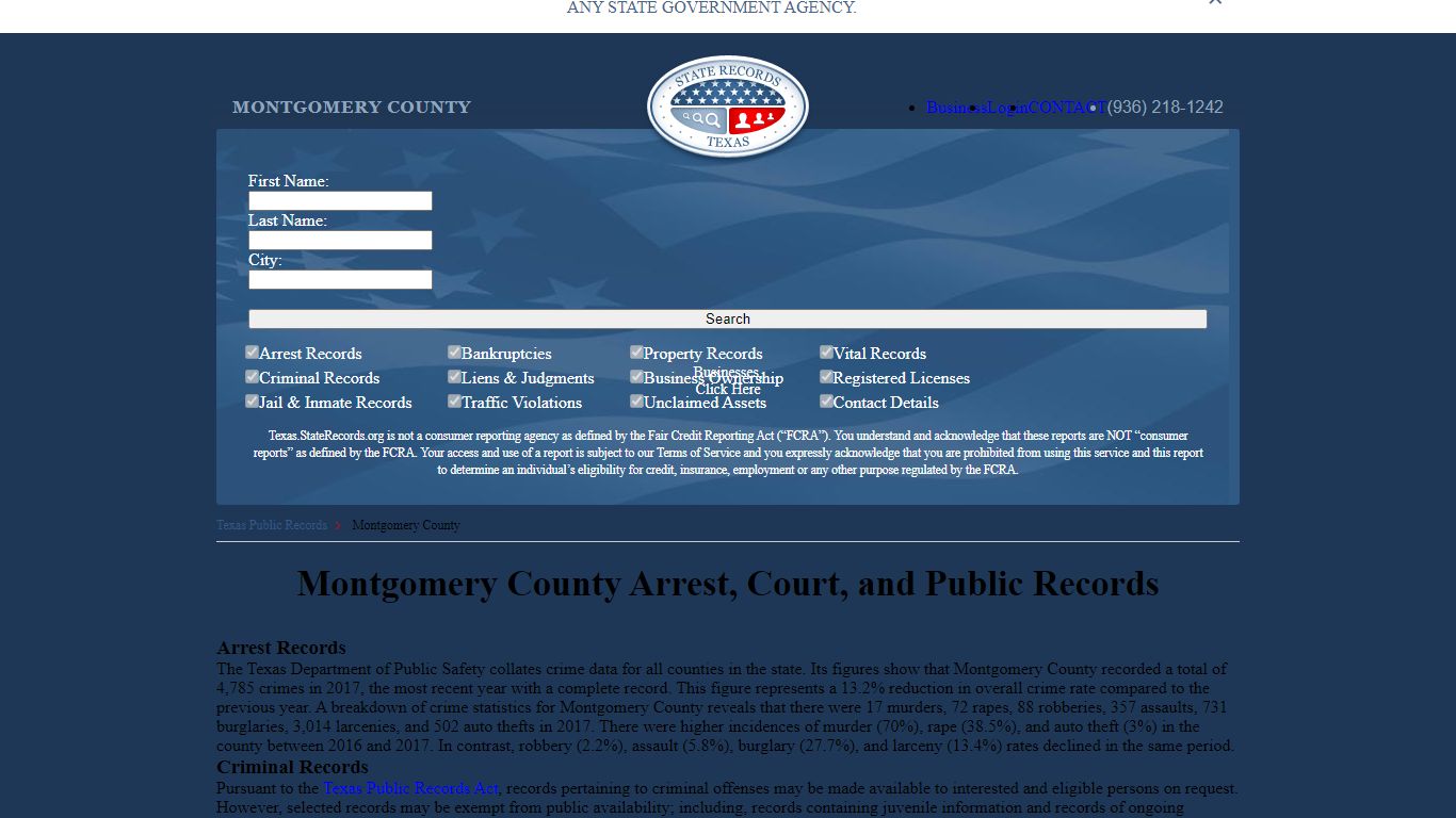 Montgomery County Arrest, Court, and Public Records